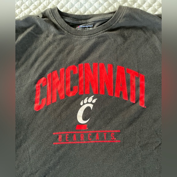 Champion Black and Red Cincinnati Bearcats Black Stadium Short Sleeve Tee XL - Picture 7 of 11